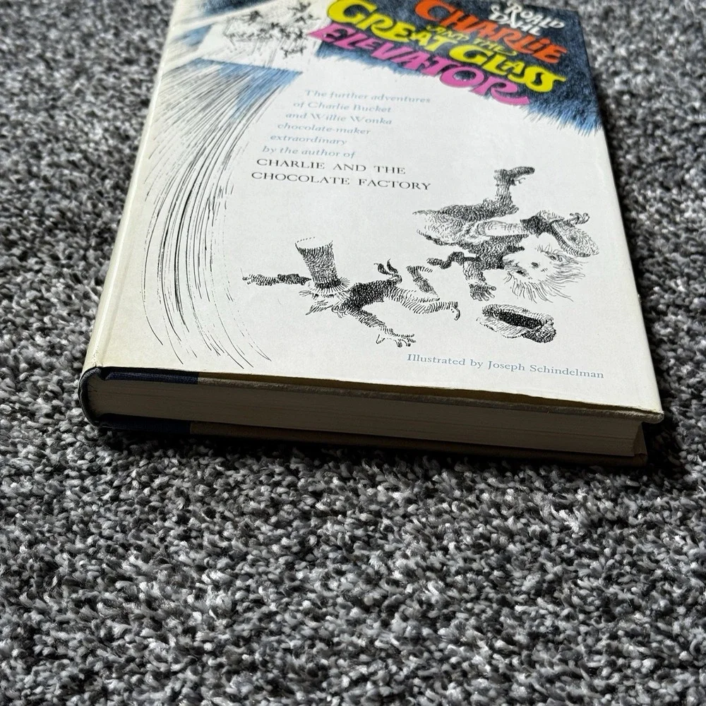Charlie & the‎ Great Glass Elevator Roald Dahl  1972 Hardcover Book 2nd printing